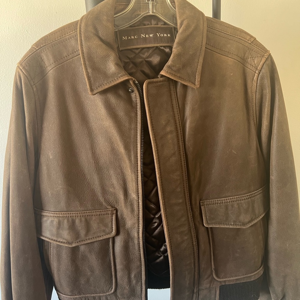 Marc New York Distressed Leather Jacket